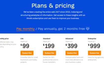 ahrefs pricing