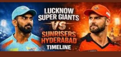 Lucknow Super Giants vs Sunrisers Hyderabad Timeline